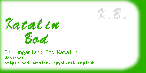 katalin bod business card